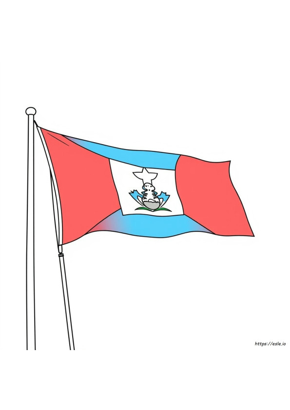 Haitian Flag Coloring Page