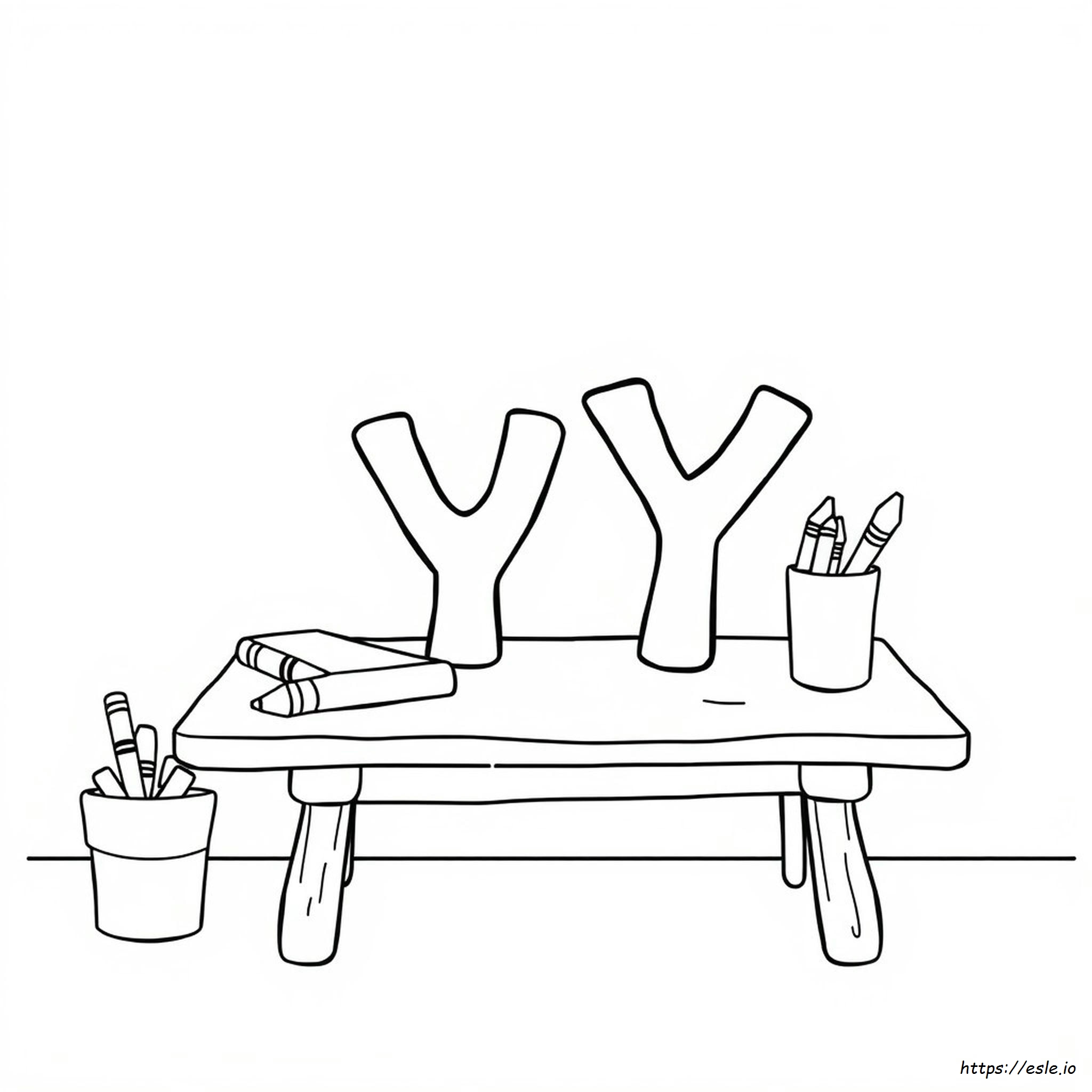 Letter Y Coloring Page