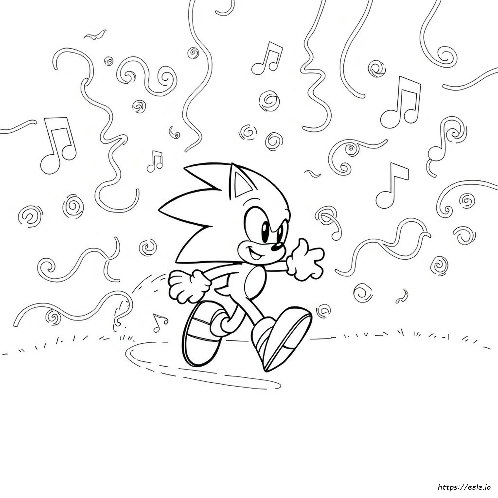 Sarı Sonic Boyama Sayfaları