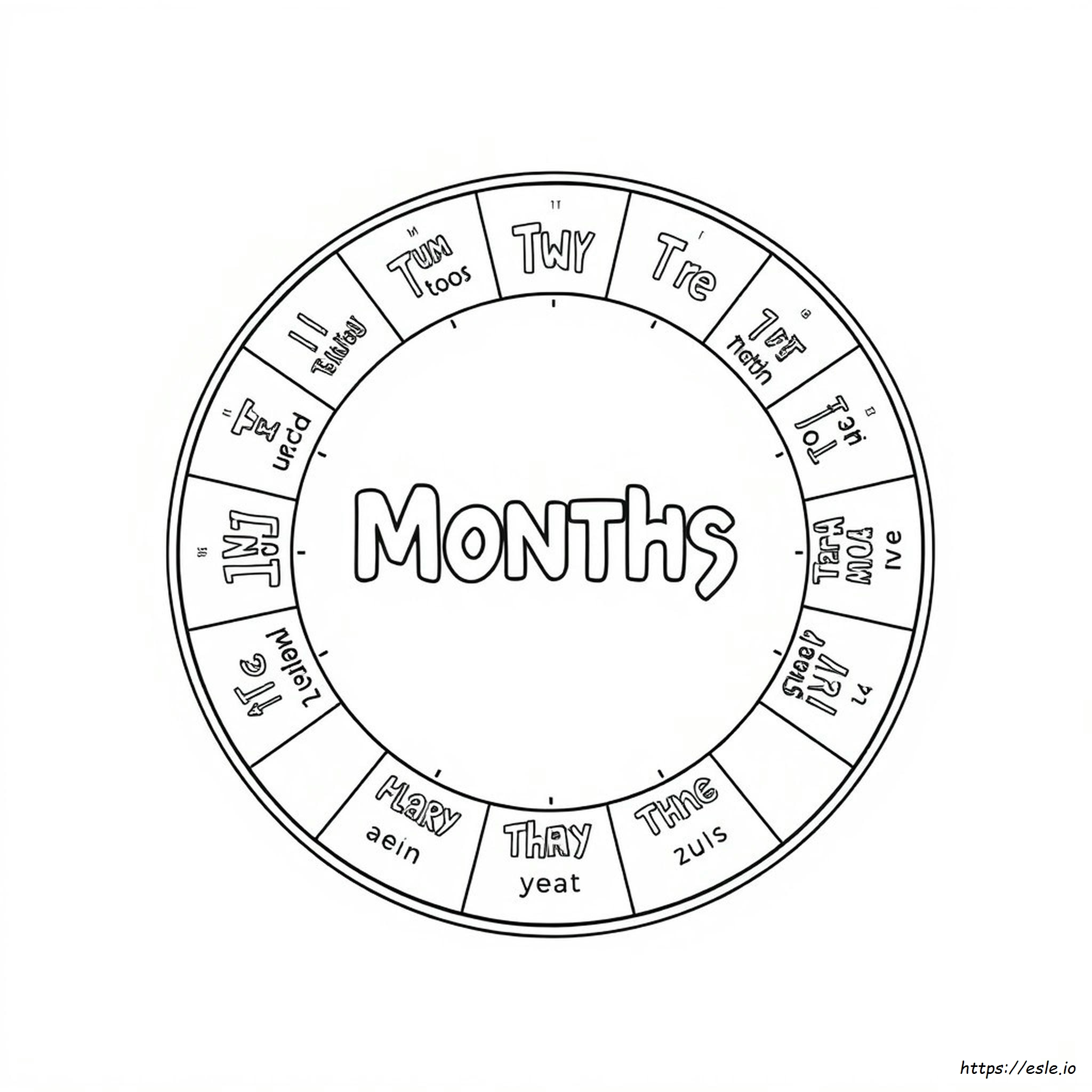 Months Of The Year Coloring Pages Free