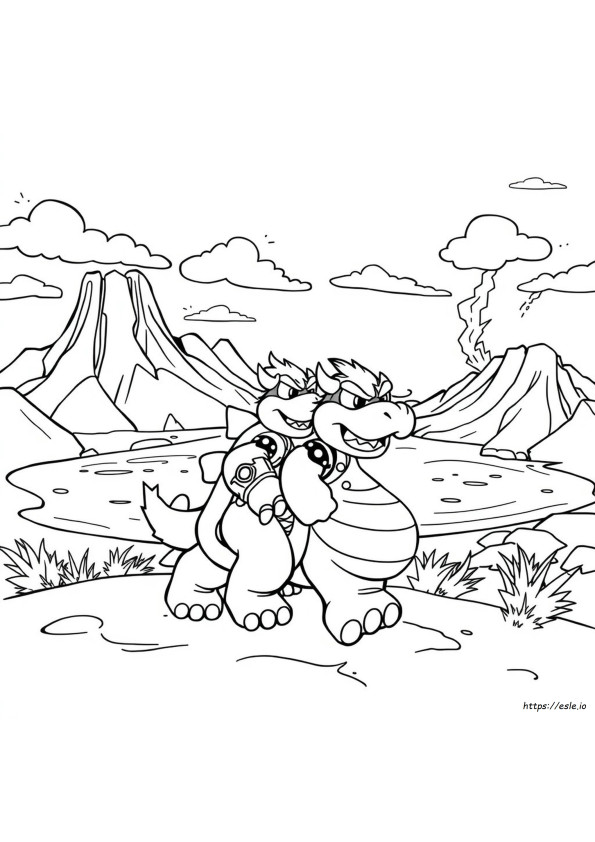 Bowser Junior Boyama Sayfaları