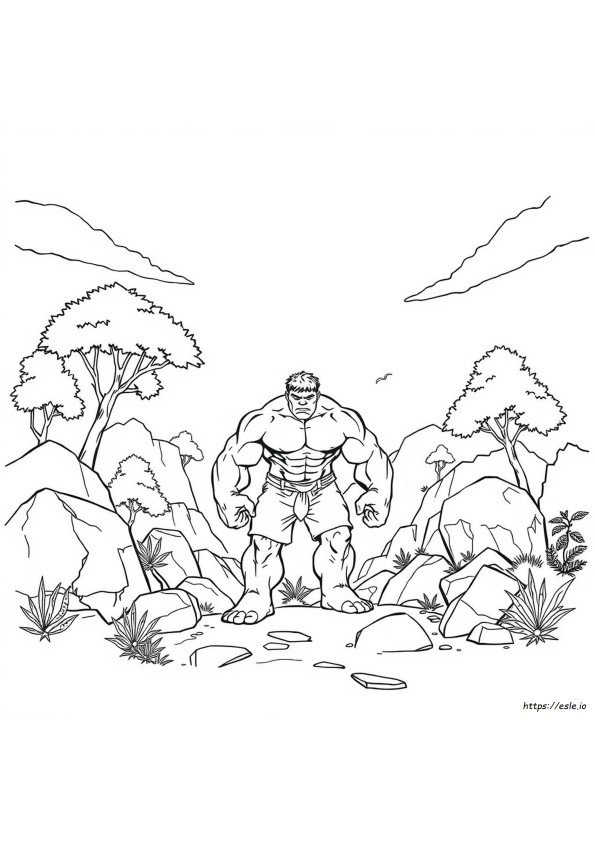Hulk Sketch For Coloring