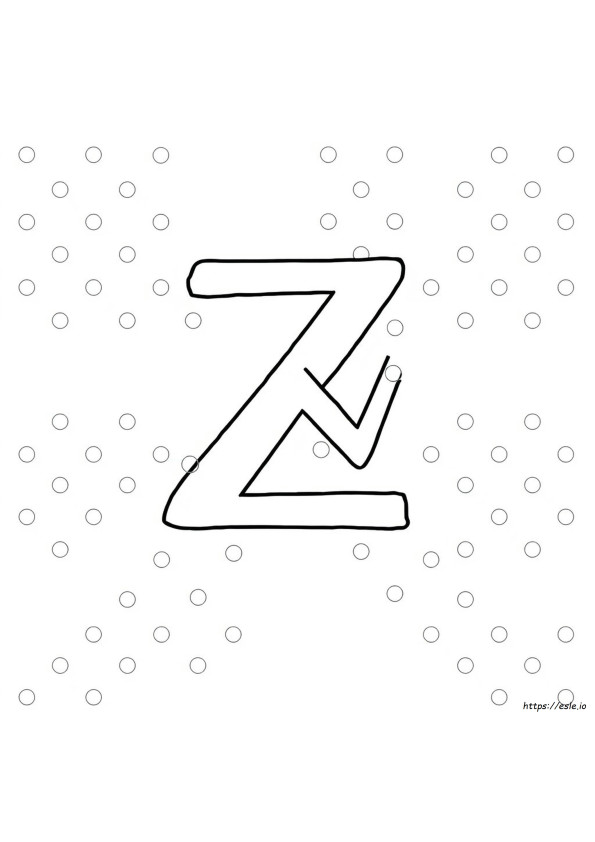 Letter Z Coloring Sheet