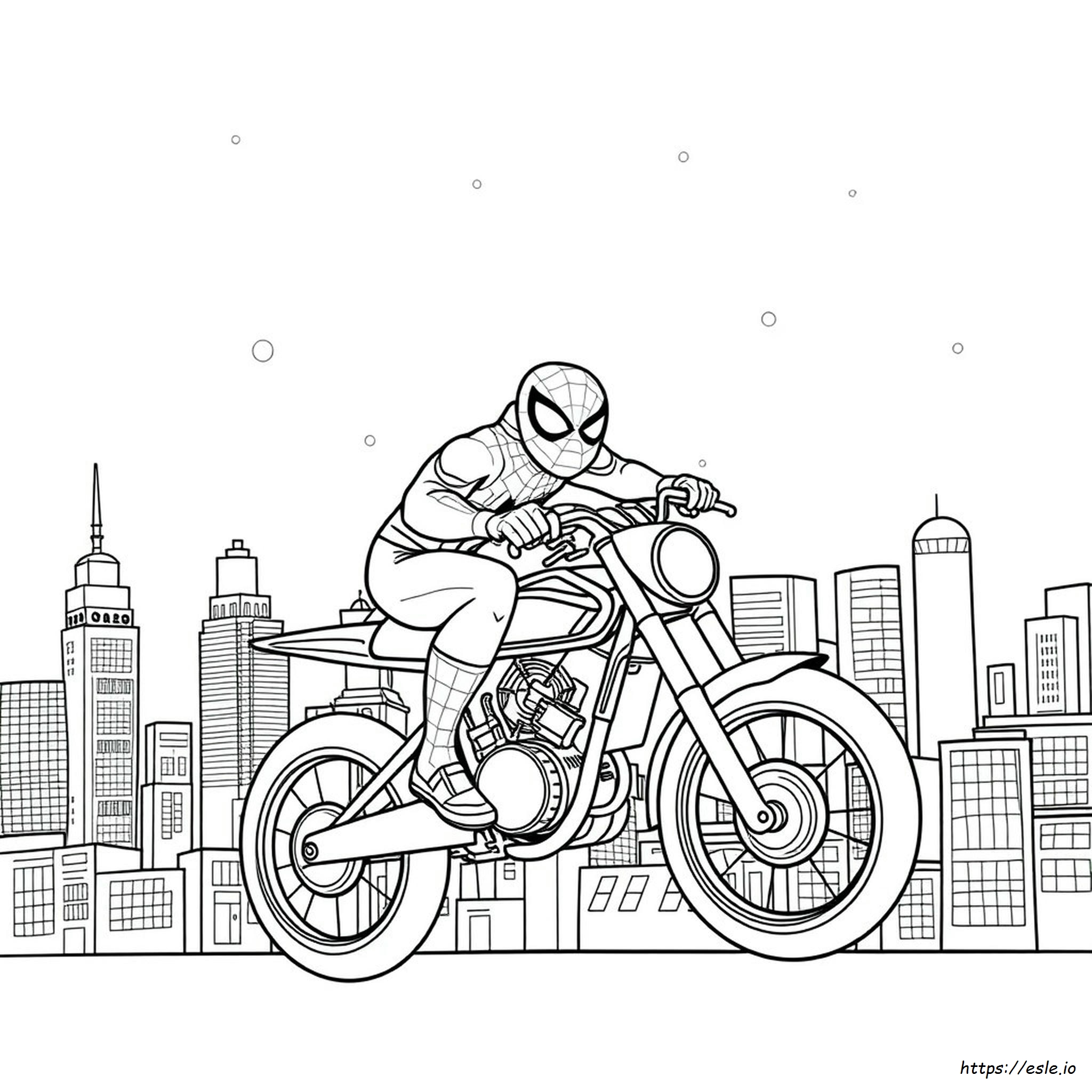 Spiderman Bike Coloring Pages