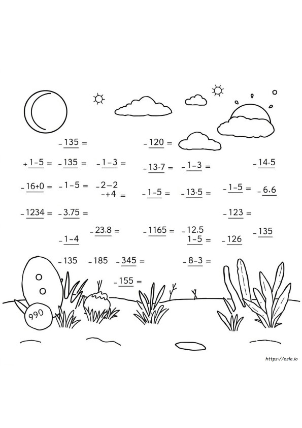 Kostenlose Mathe-Malvorlagen