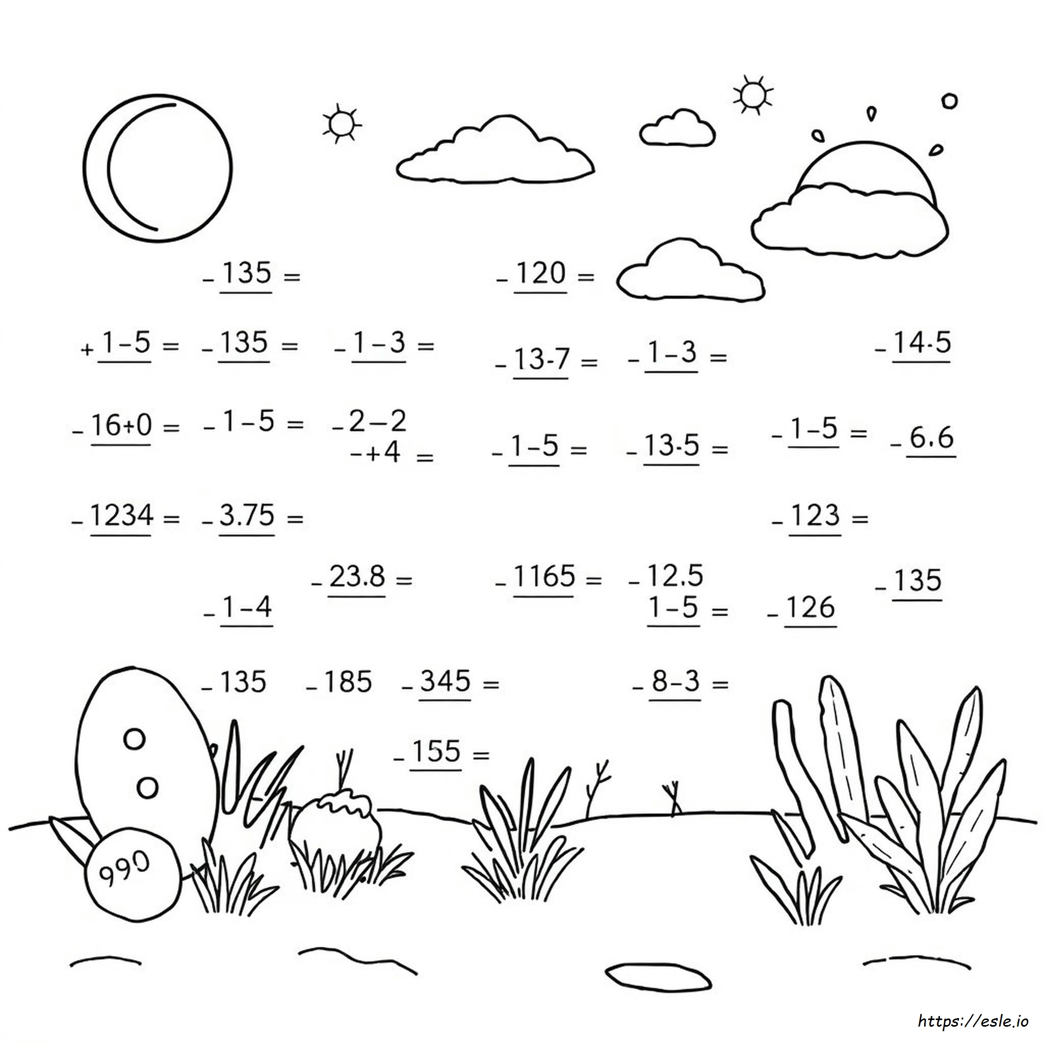 Free Math Coloring Worksheets