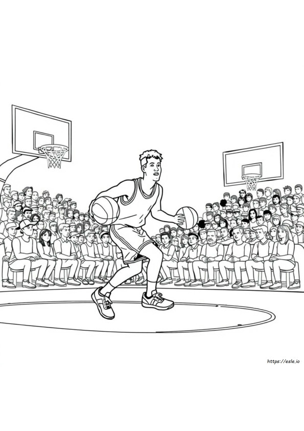 Pemain Basket Gambar Mewarnai