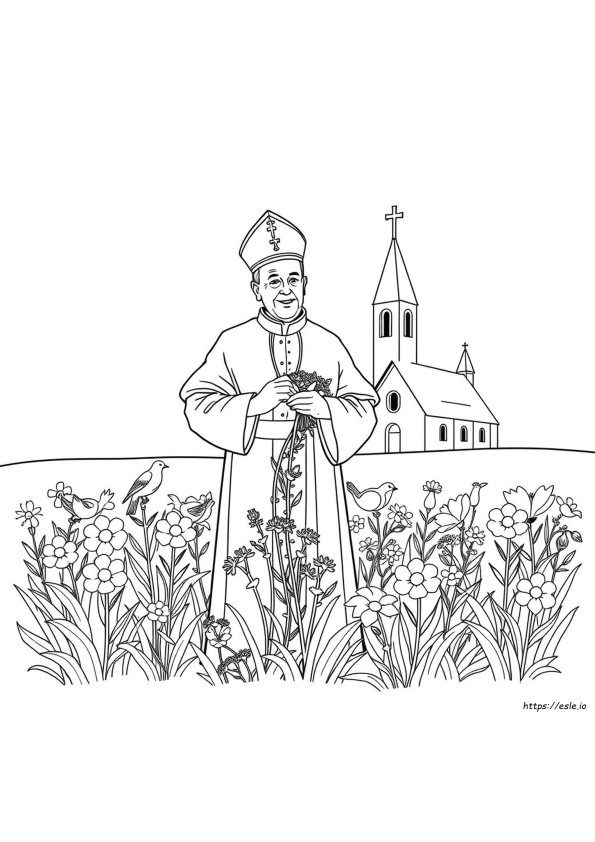 St Francis Coloring Page