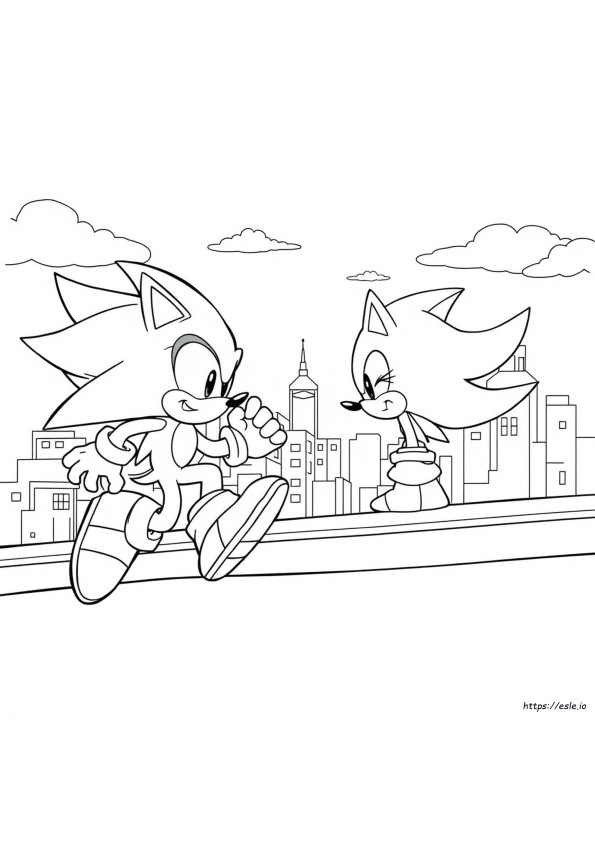 Coloriage Sonic Et Shadow