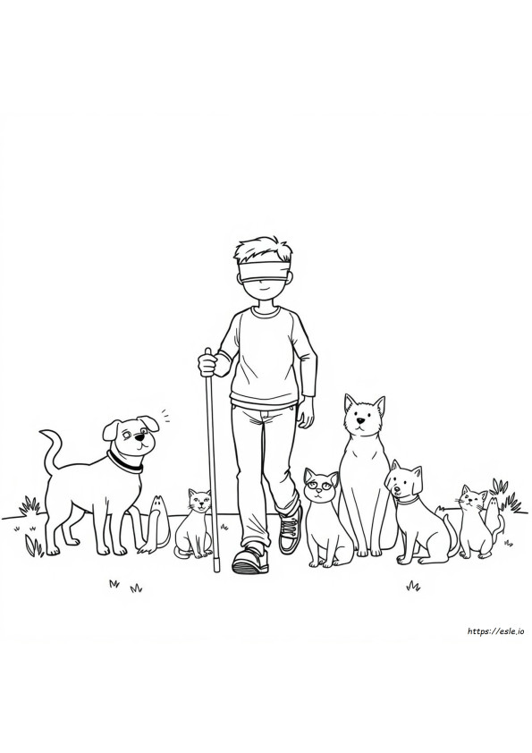 Blind Coloring Pages