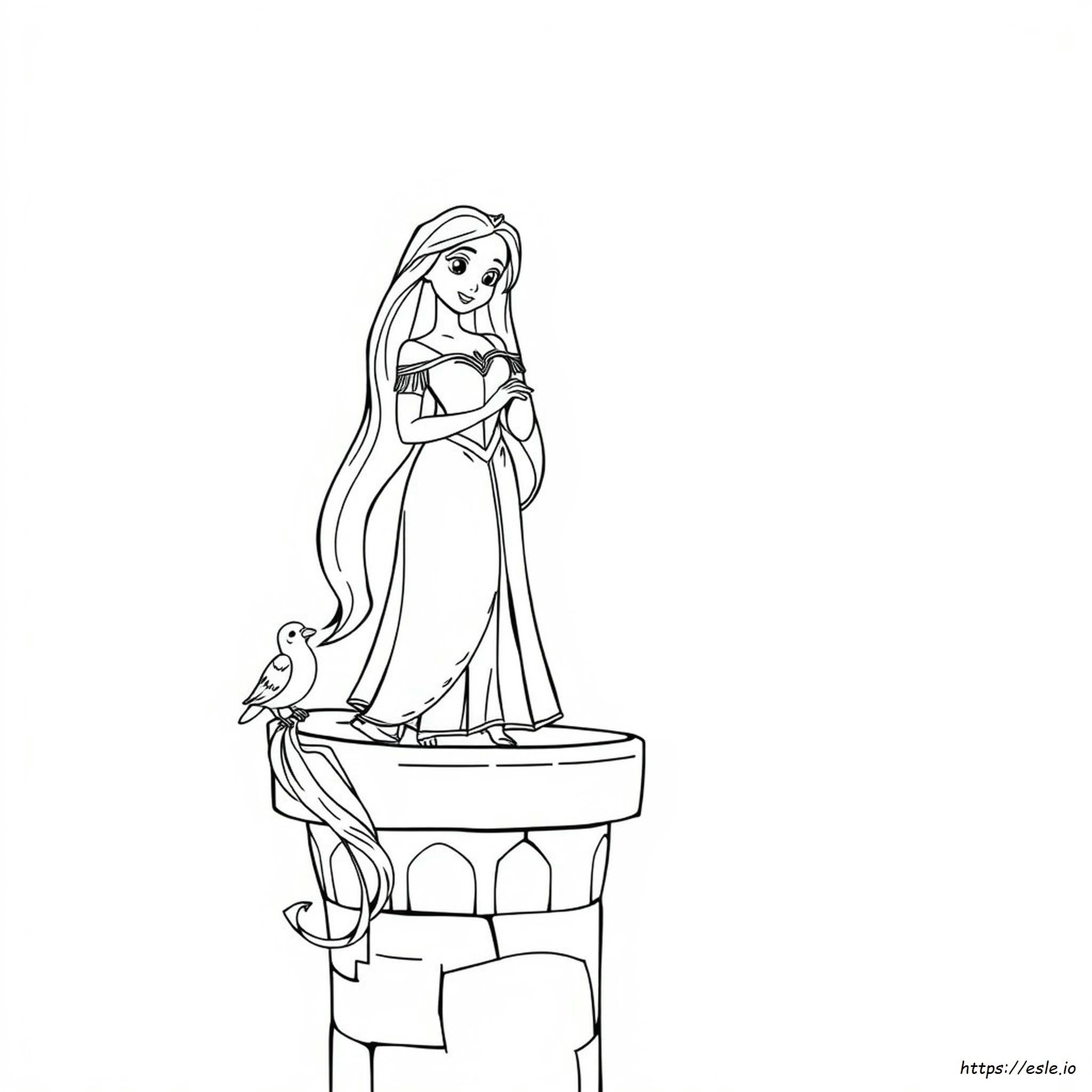Princess Easy Rapunzel Coloring Pages