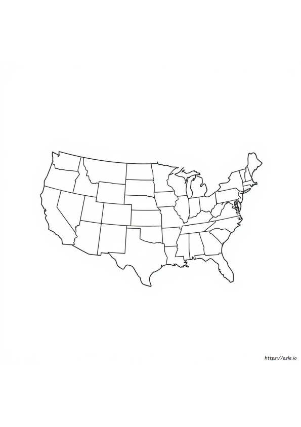 Gambar Mewarnai Negara Amerika Serikat