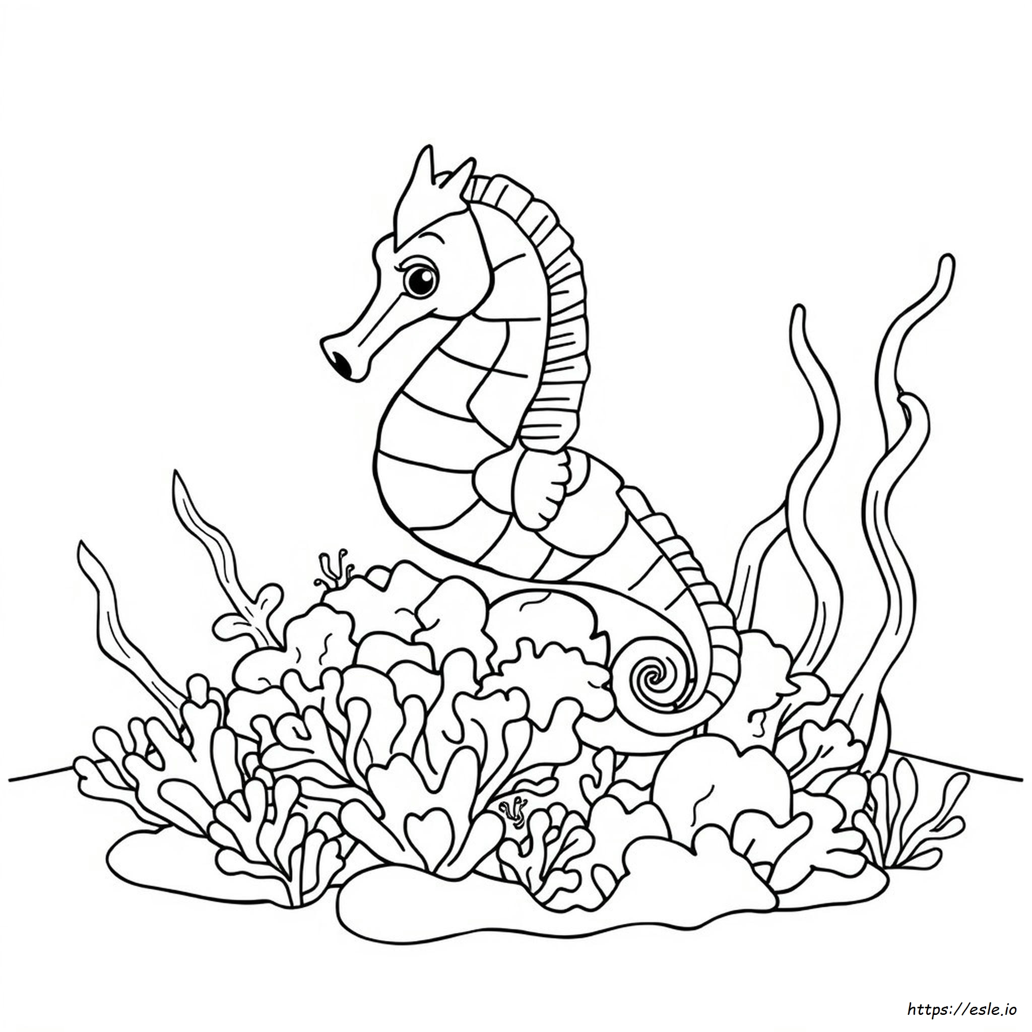 Sea Horse Coloring Page