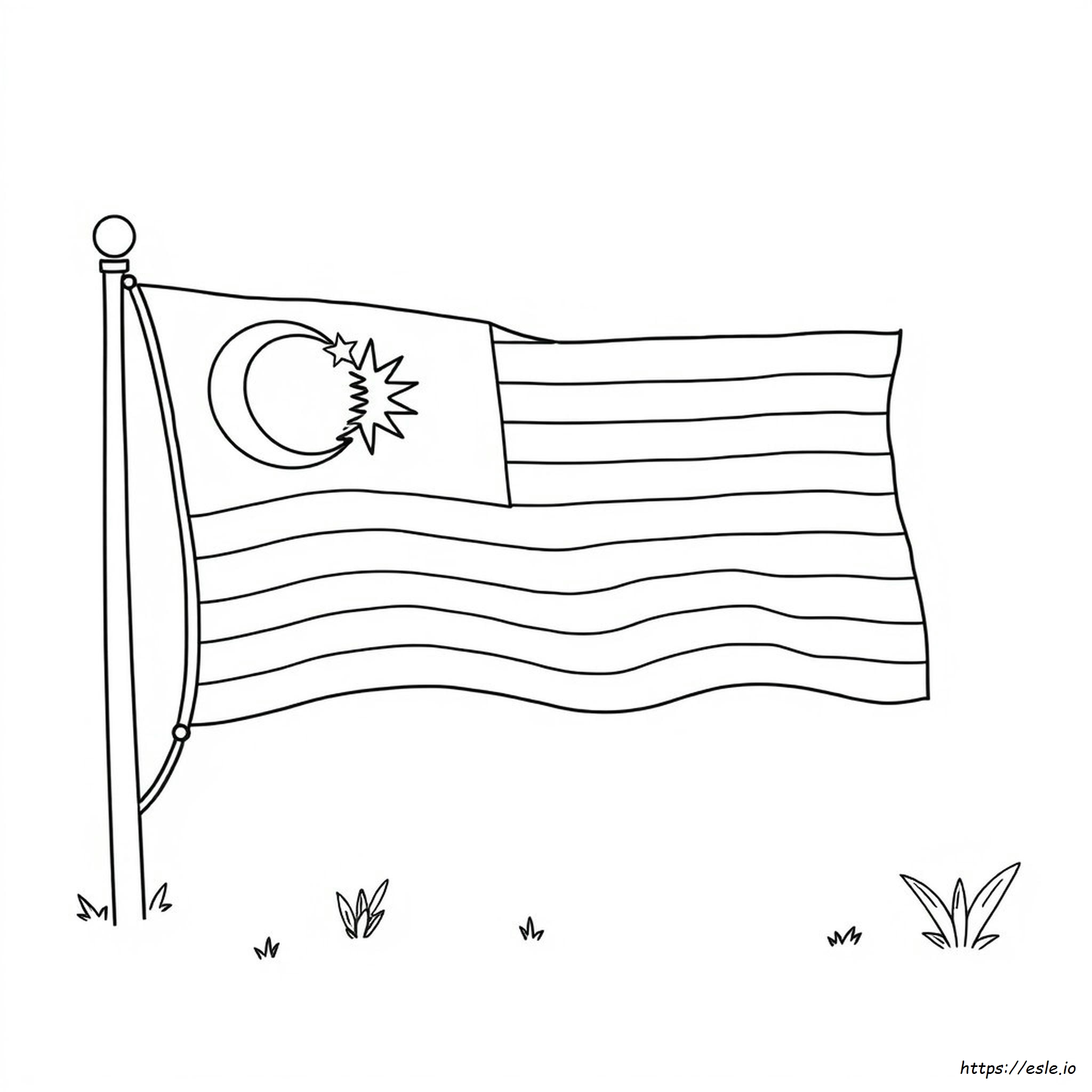Malaysia Flag Coloring Page