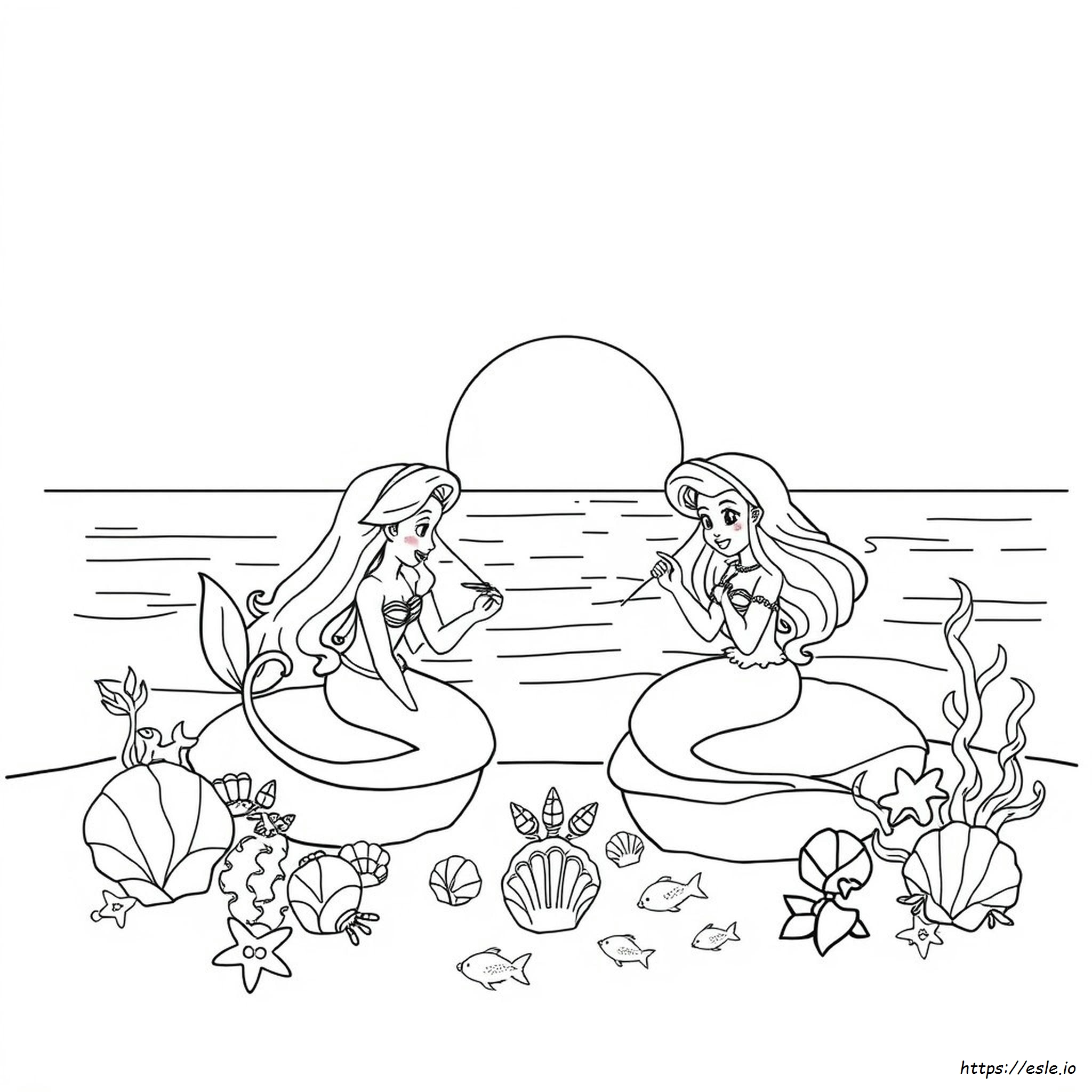 Coloriage Halle La Petite Sirène