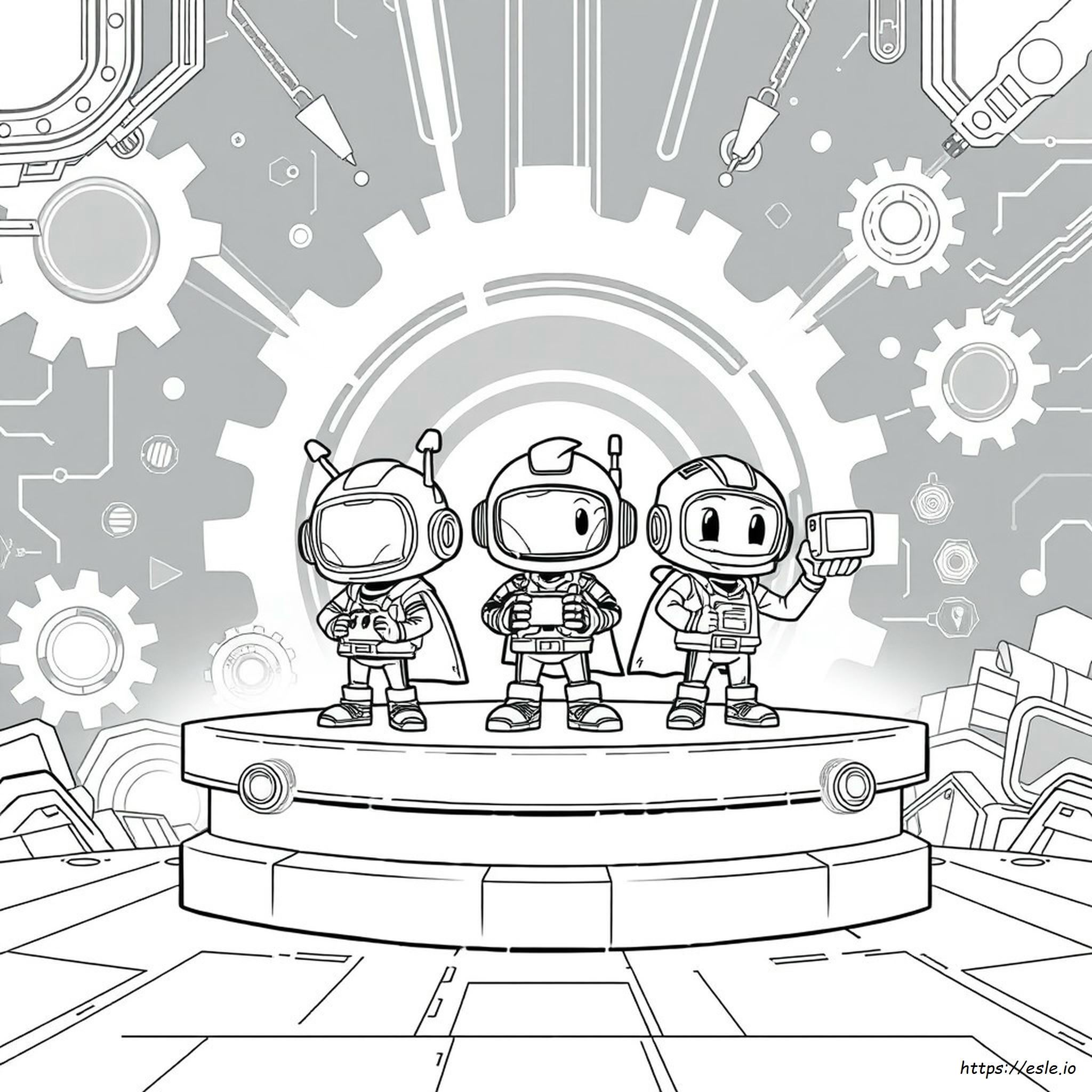 Cartoon Printable Coloring Paperback Glitch Tech Coloring Pages