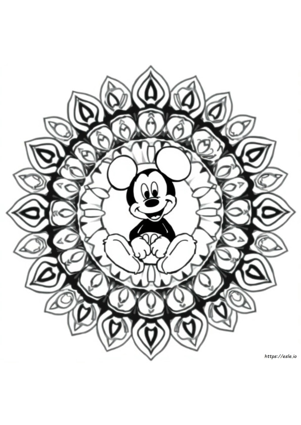 Mickey Maus Mandala Ausmalbilder