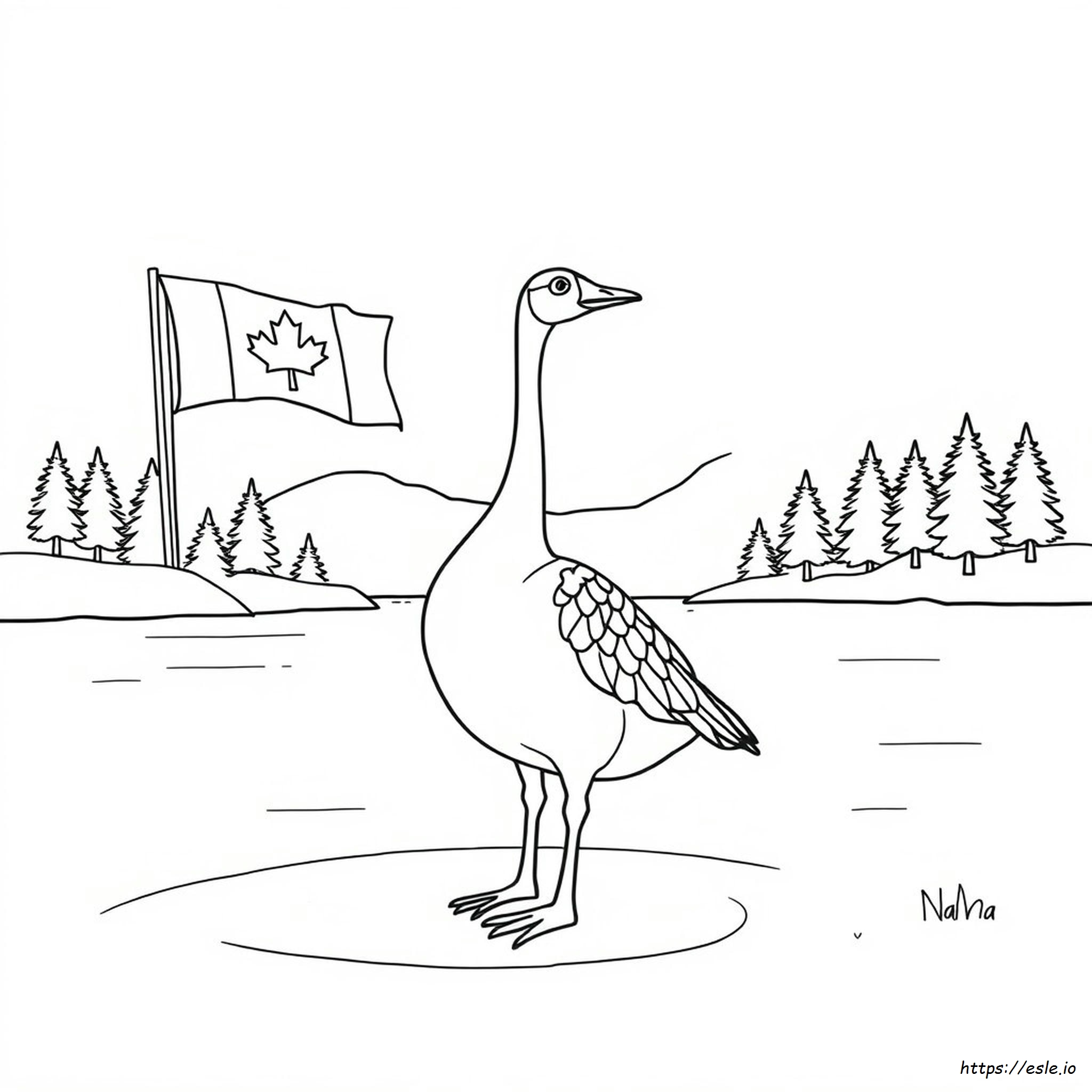 Canada Goose Colouring Page