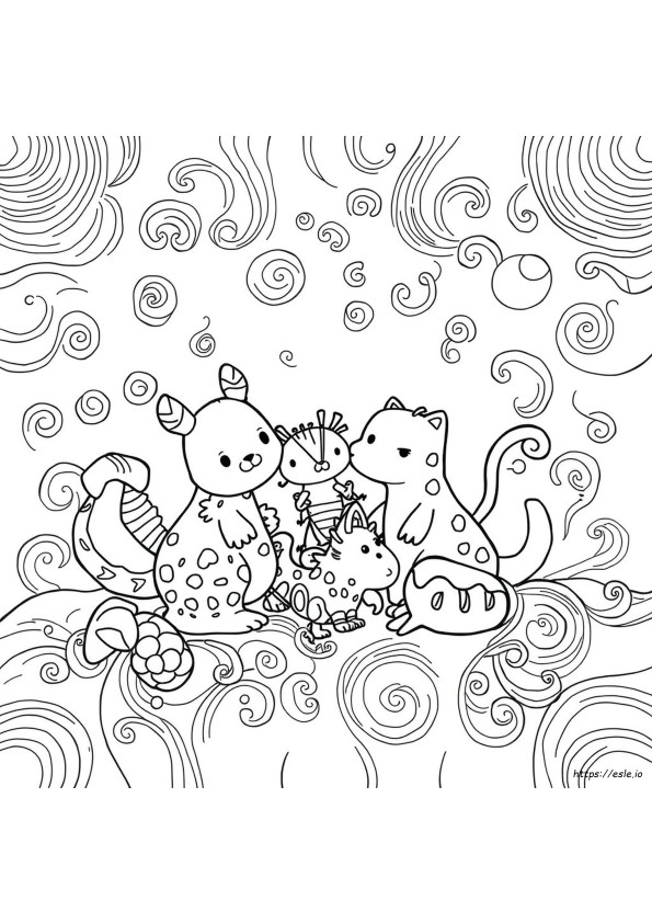 Fusion De Garabatos Para Colorear