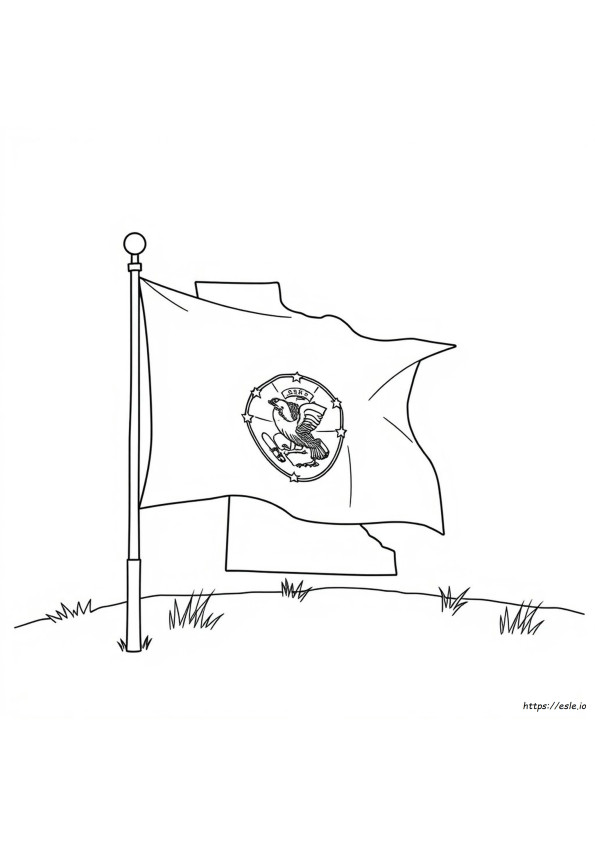 Minnesota State Flag Coloring Page