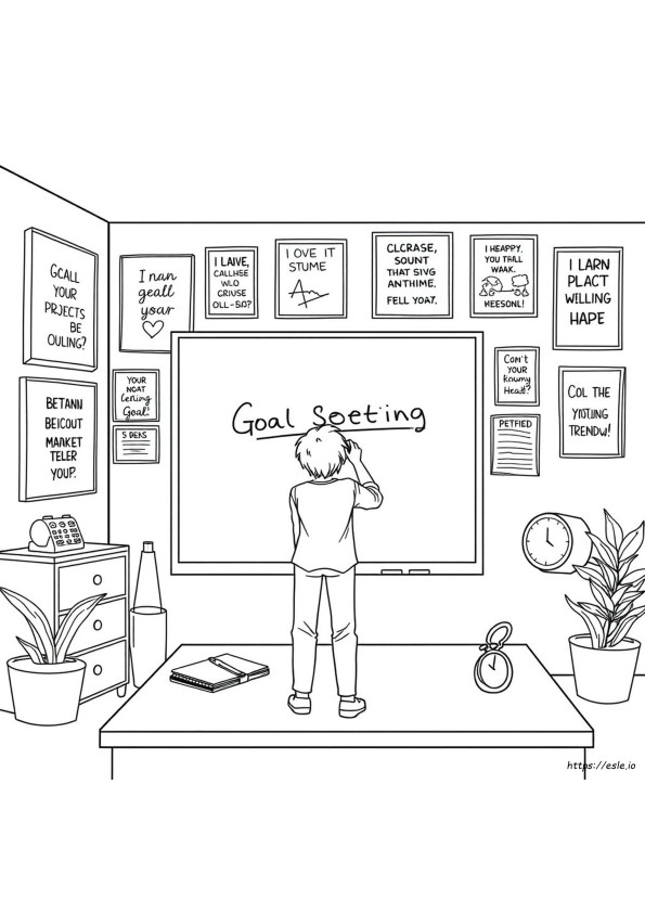 Goal Setting Coloring Pages