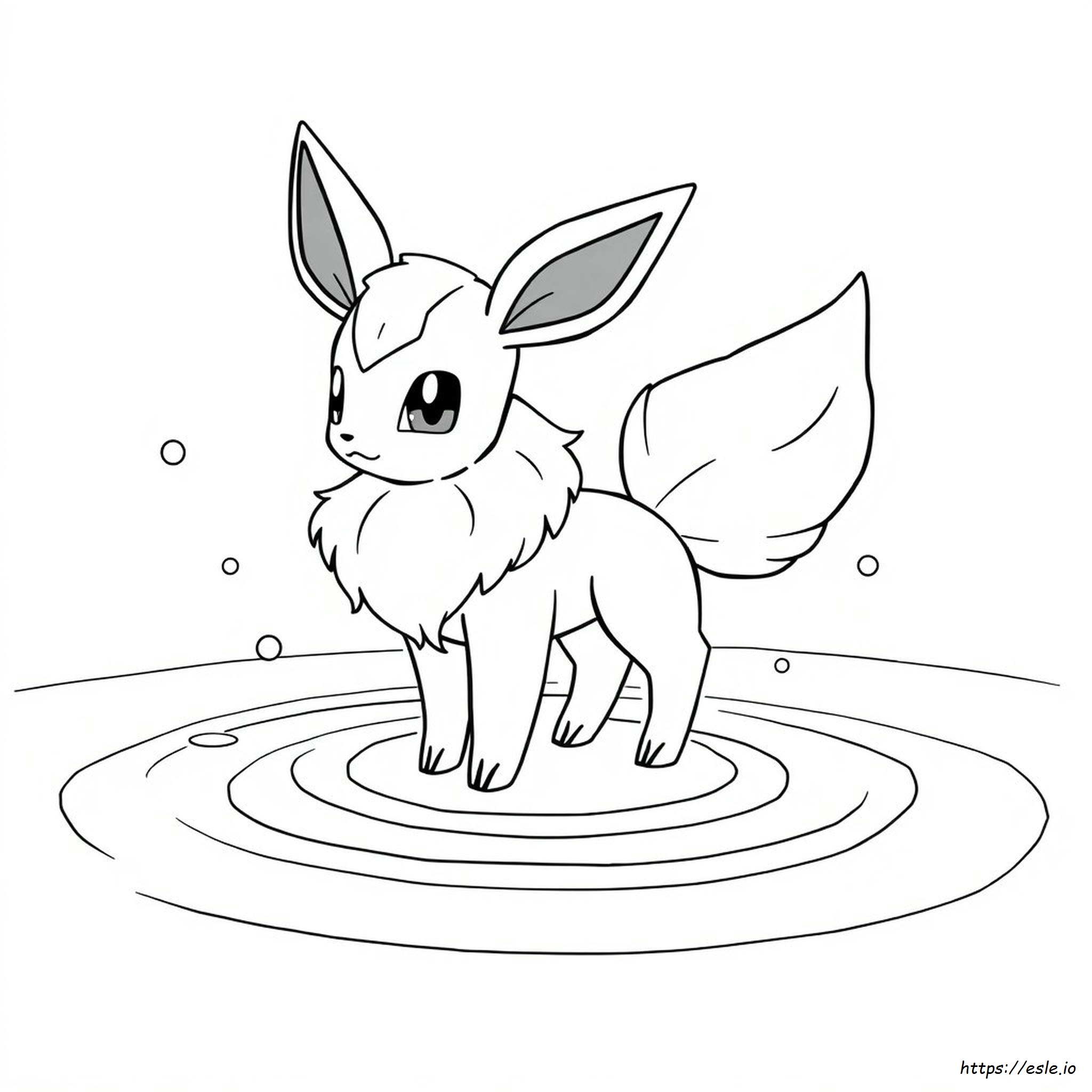 Vaporeon Lembar Mewarnai