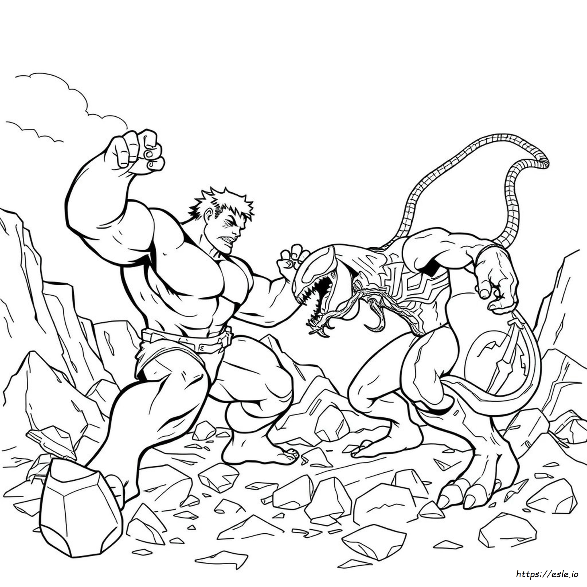 Hulk Vs Venom Coloring Pages