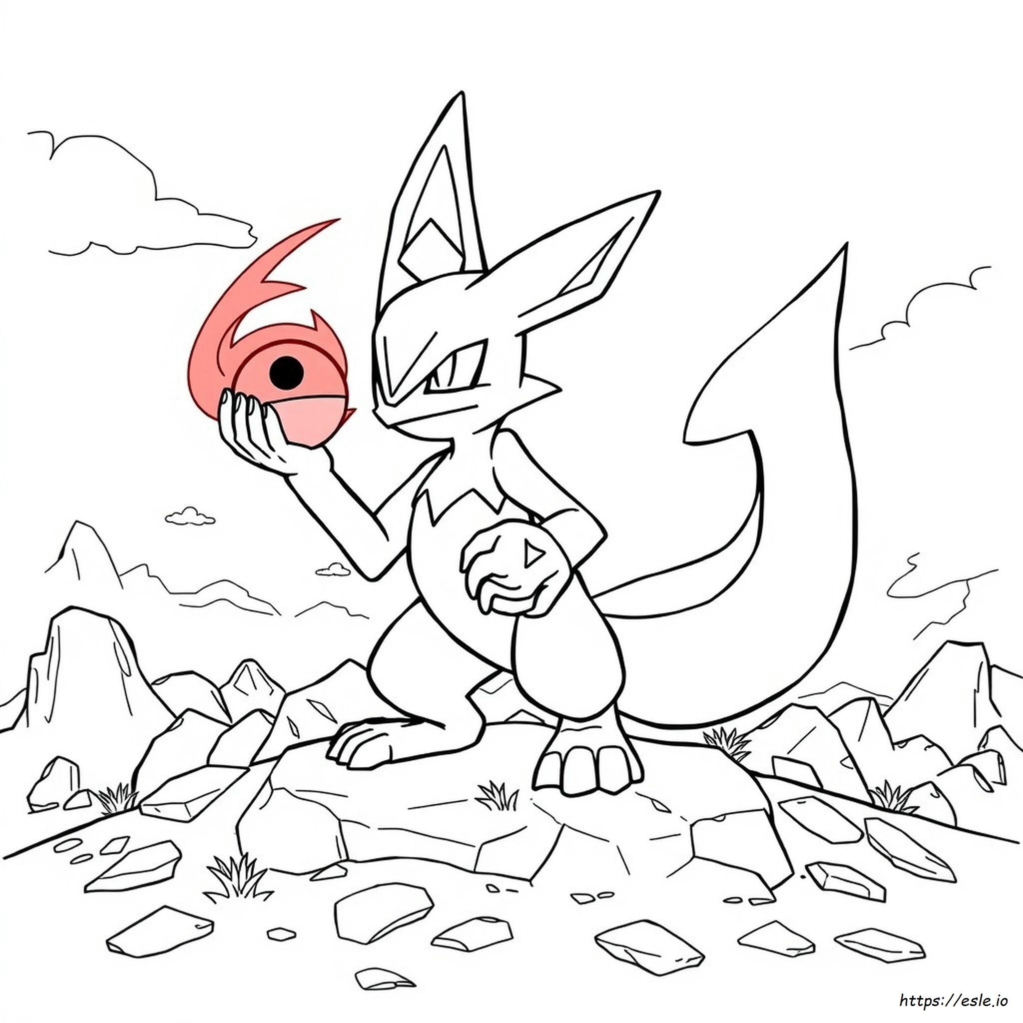 Lucario Pokemon Coloring Page