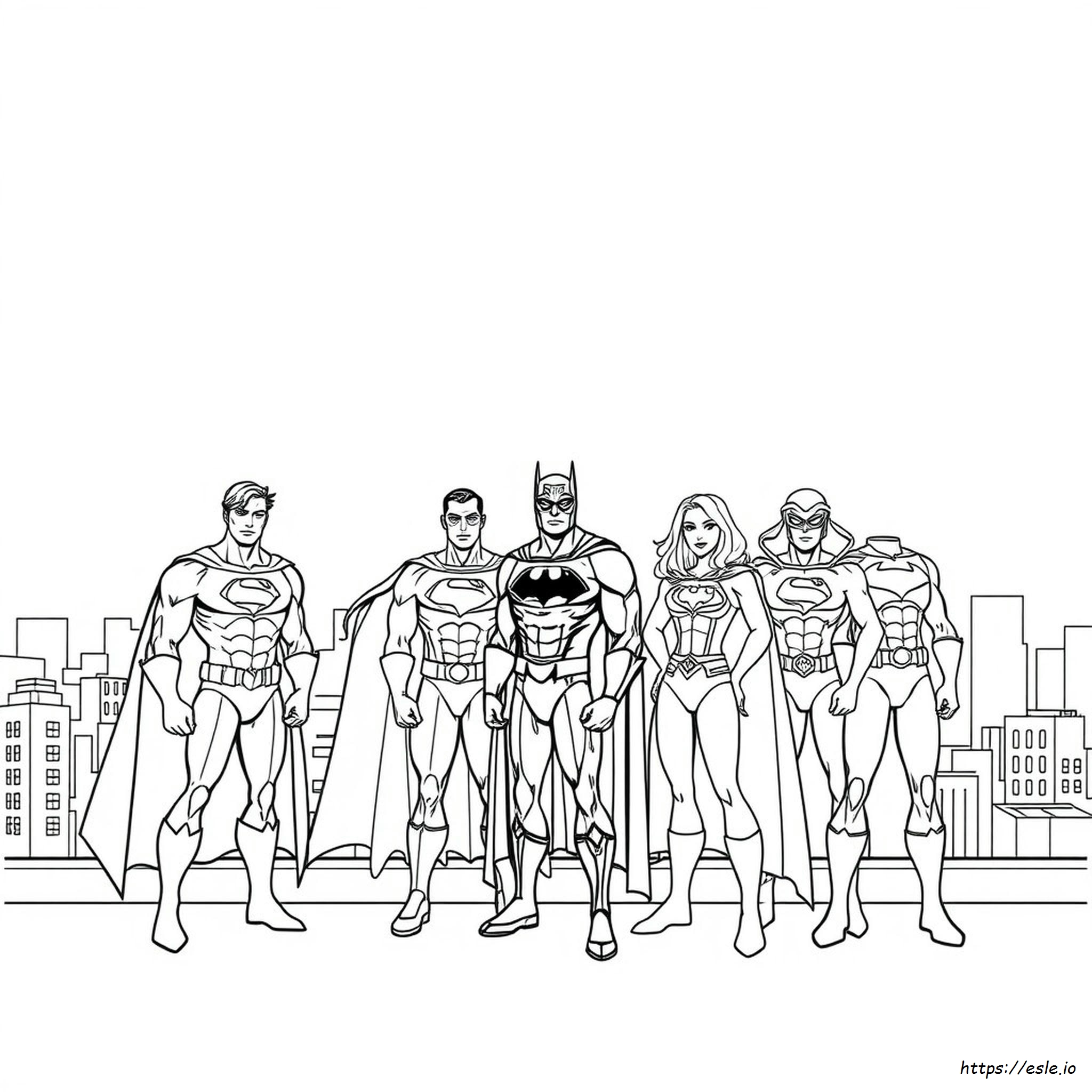 Buku Mewarnai Justice League