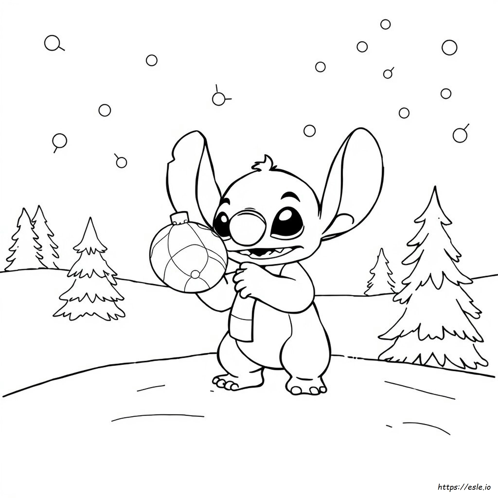 Halaman Mewarnai Natal Stitch Stitch Da Colorare