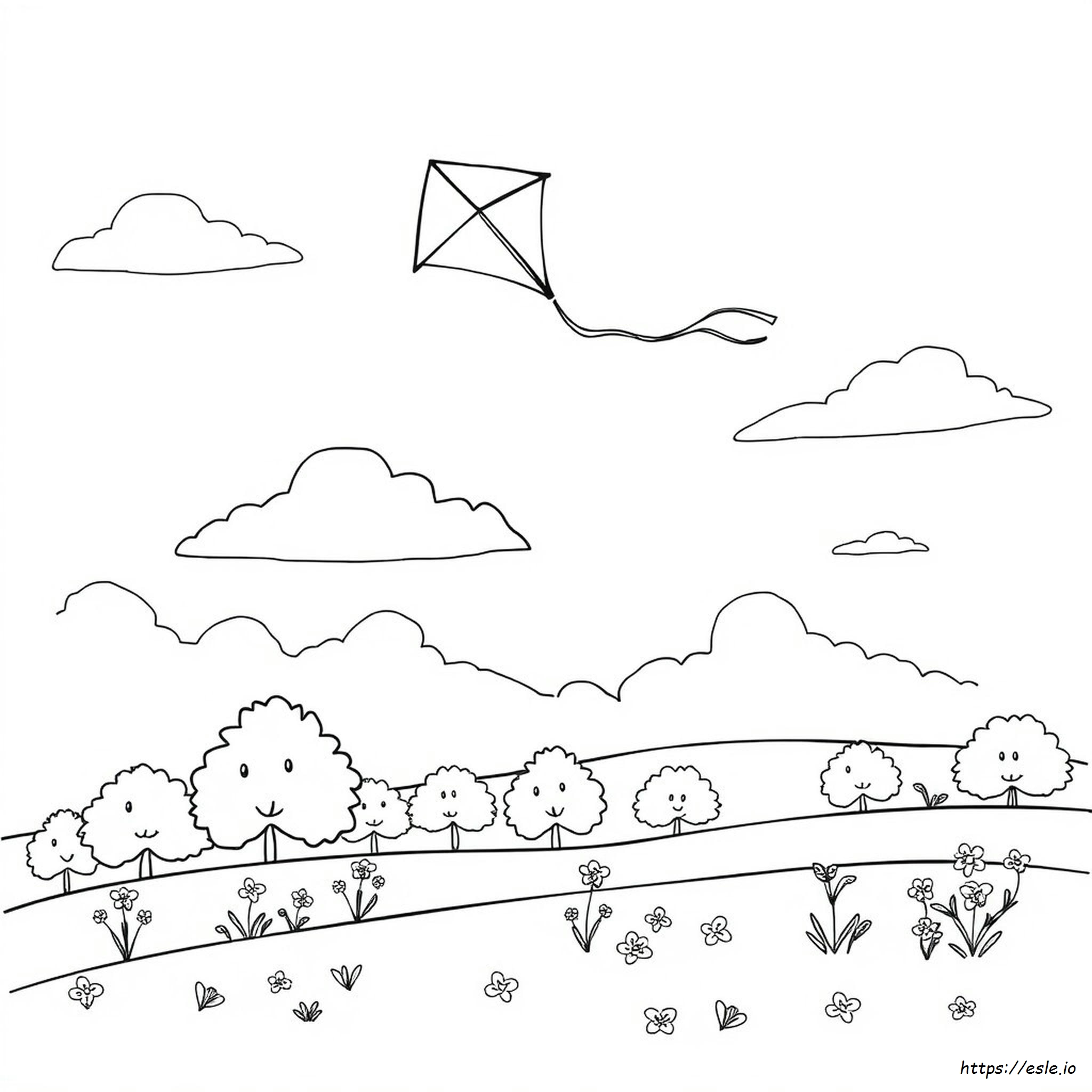 Kite Colouring Pictures
