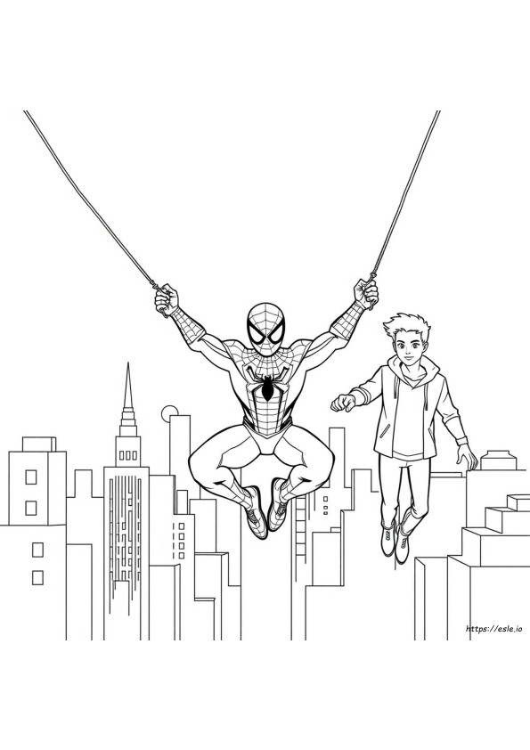 Spiderman And Friends Coloring