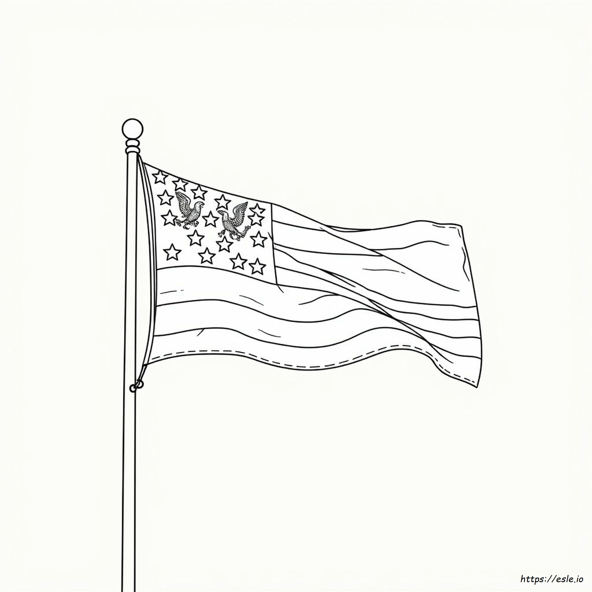 United States Flag Coloring Sheet