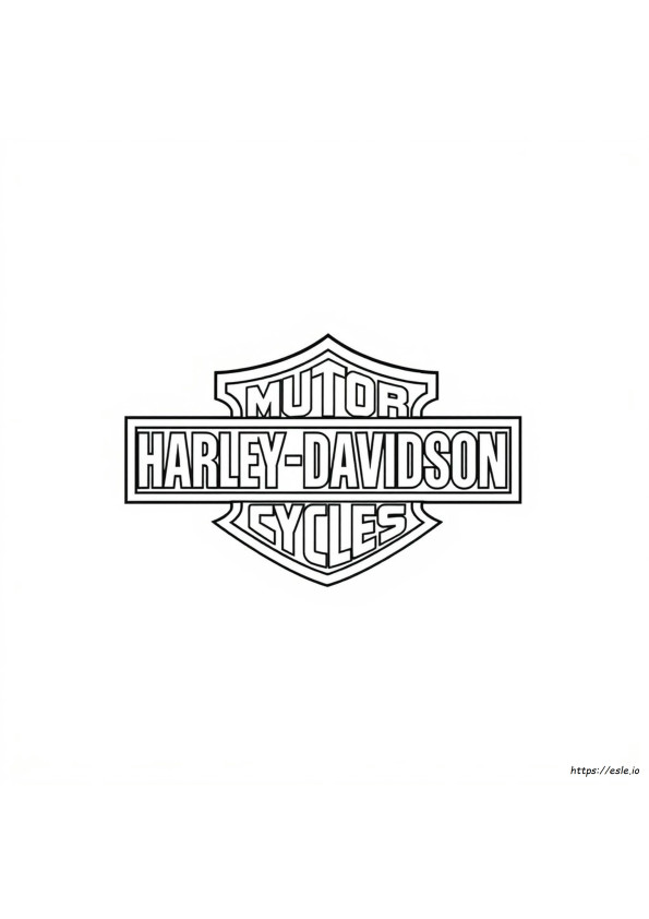 Printbare Harley Davidson Logo Kleurplaten