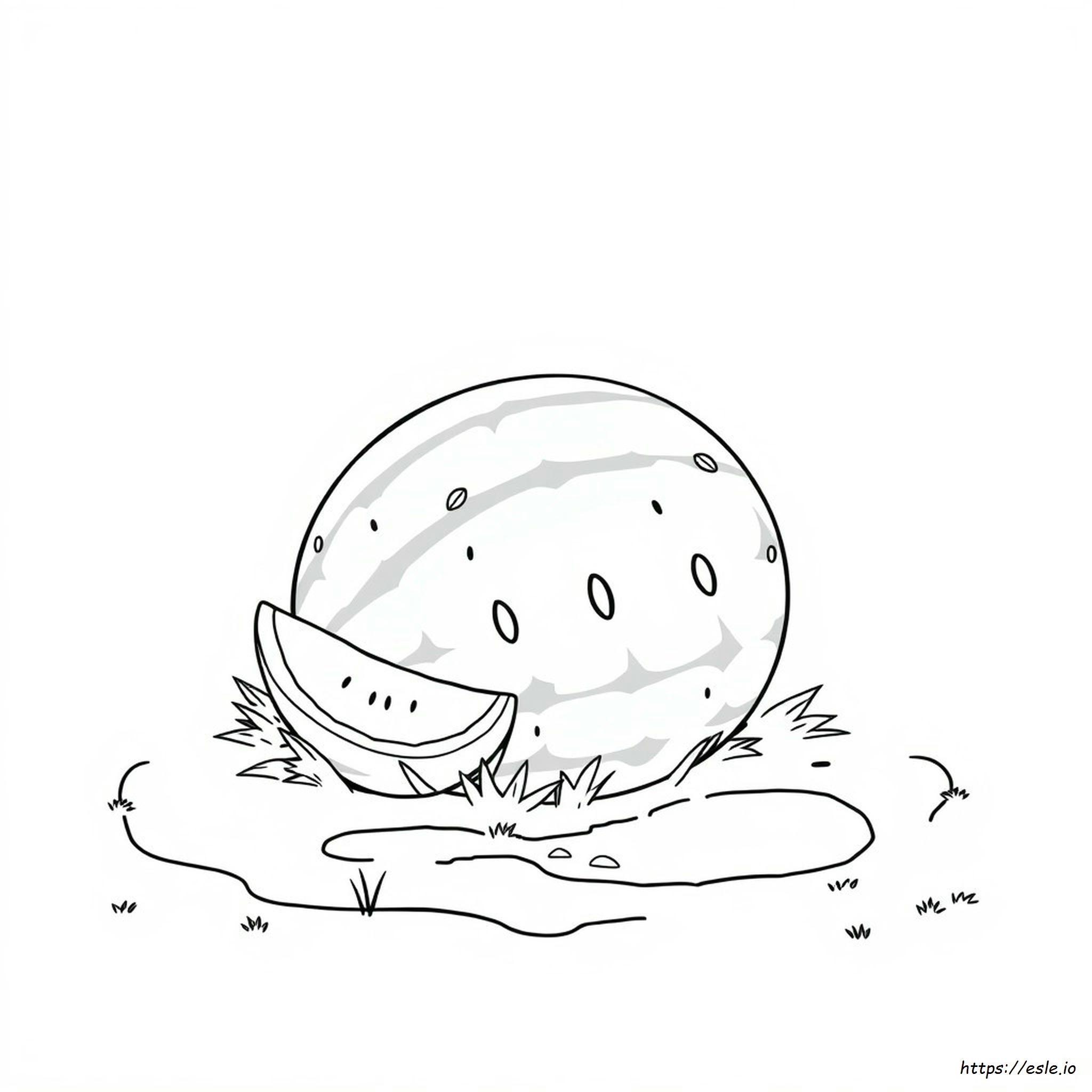 Watermelon Coloring Picture