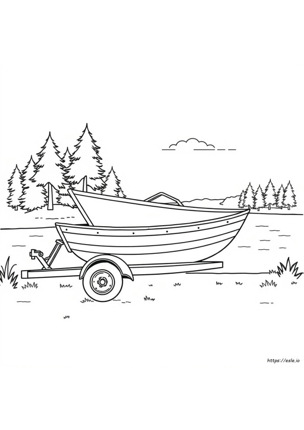 Boottrailer Kleurplaten