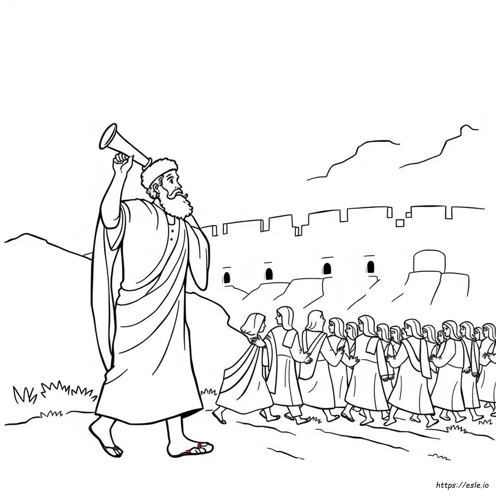 Free Coloring Pages Of Joshua And The Battle Of Jericho