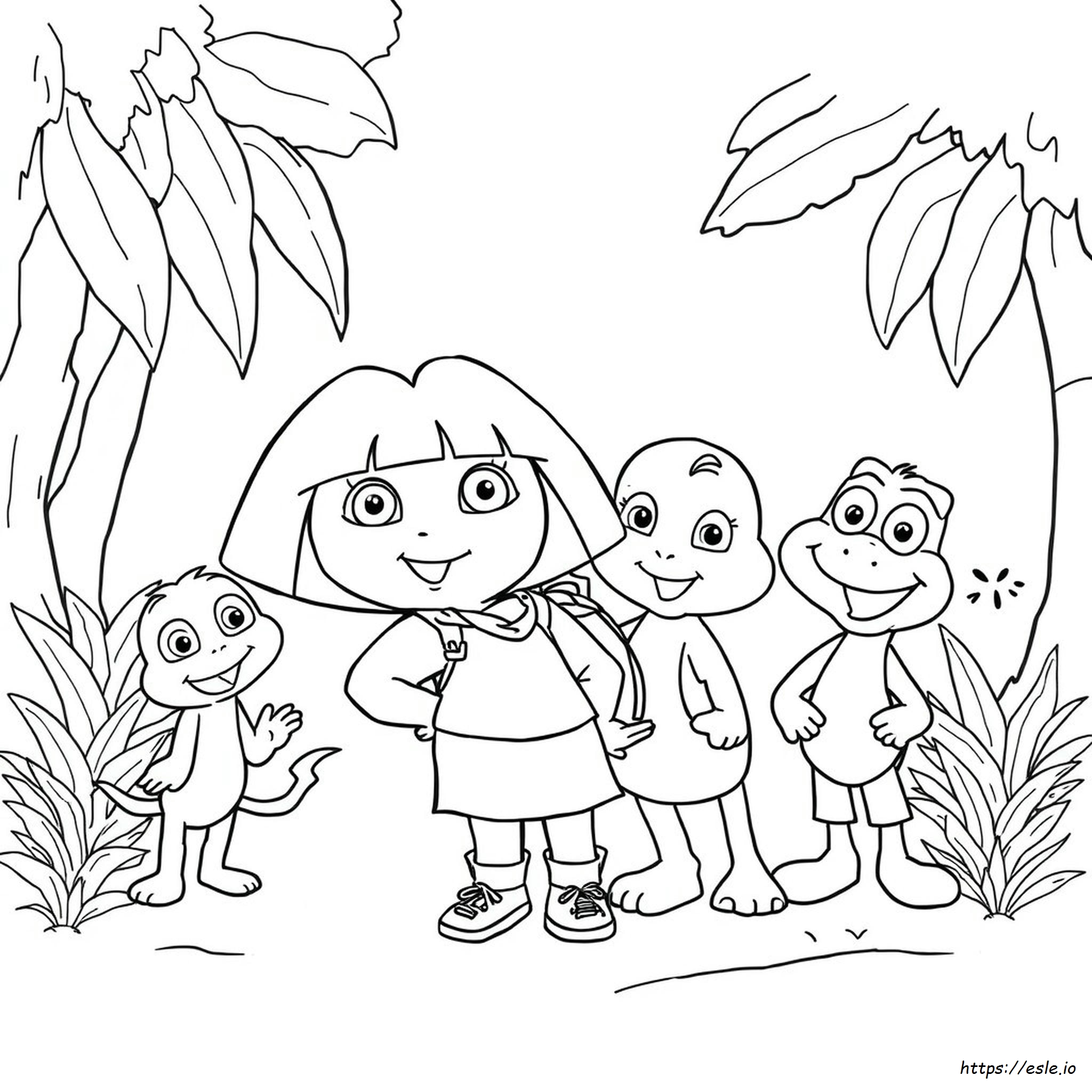Kolorowanki Dora I Przyjaciele