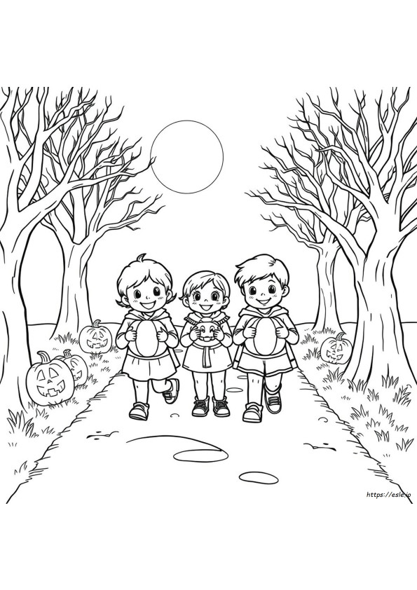 Trick Or Treat Coloring
