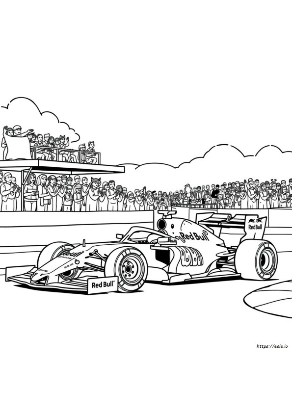 レッドブルF1ぬりえ