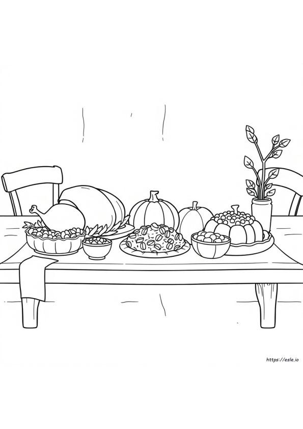 Thanksgiving Food Coloring Pages