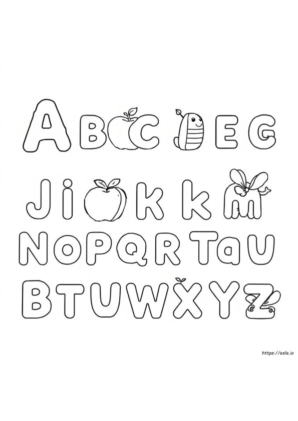 A To Z Colouring Sheet Alphabet Coloring Pages