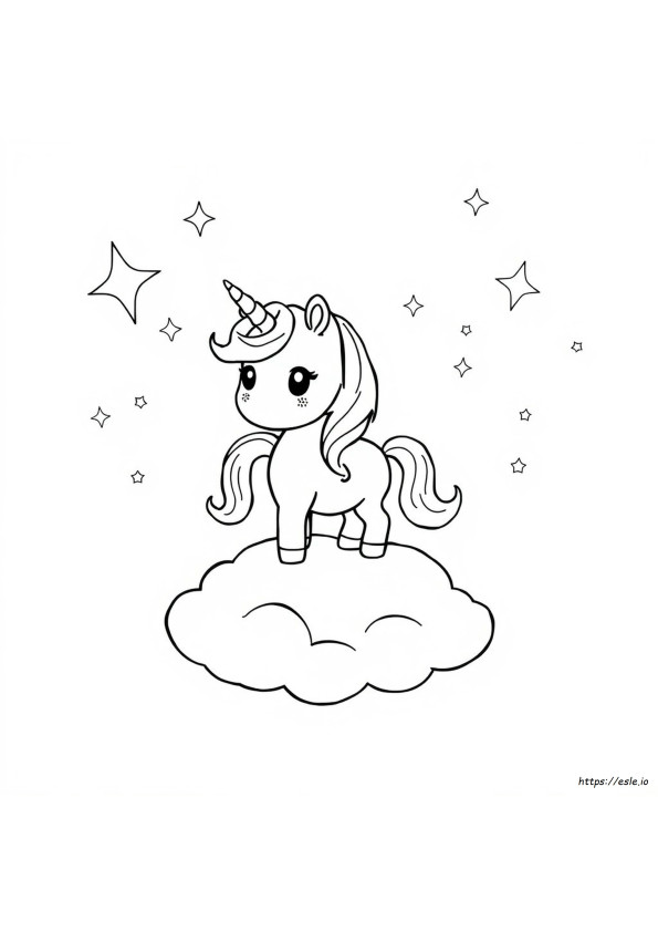 Chibi Unicorn Coloring Pages