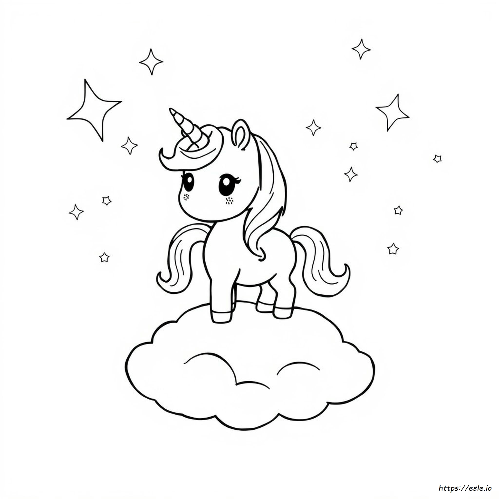 Chibi Unicorn Gambar Mewarnai