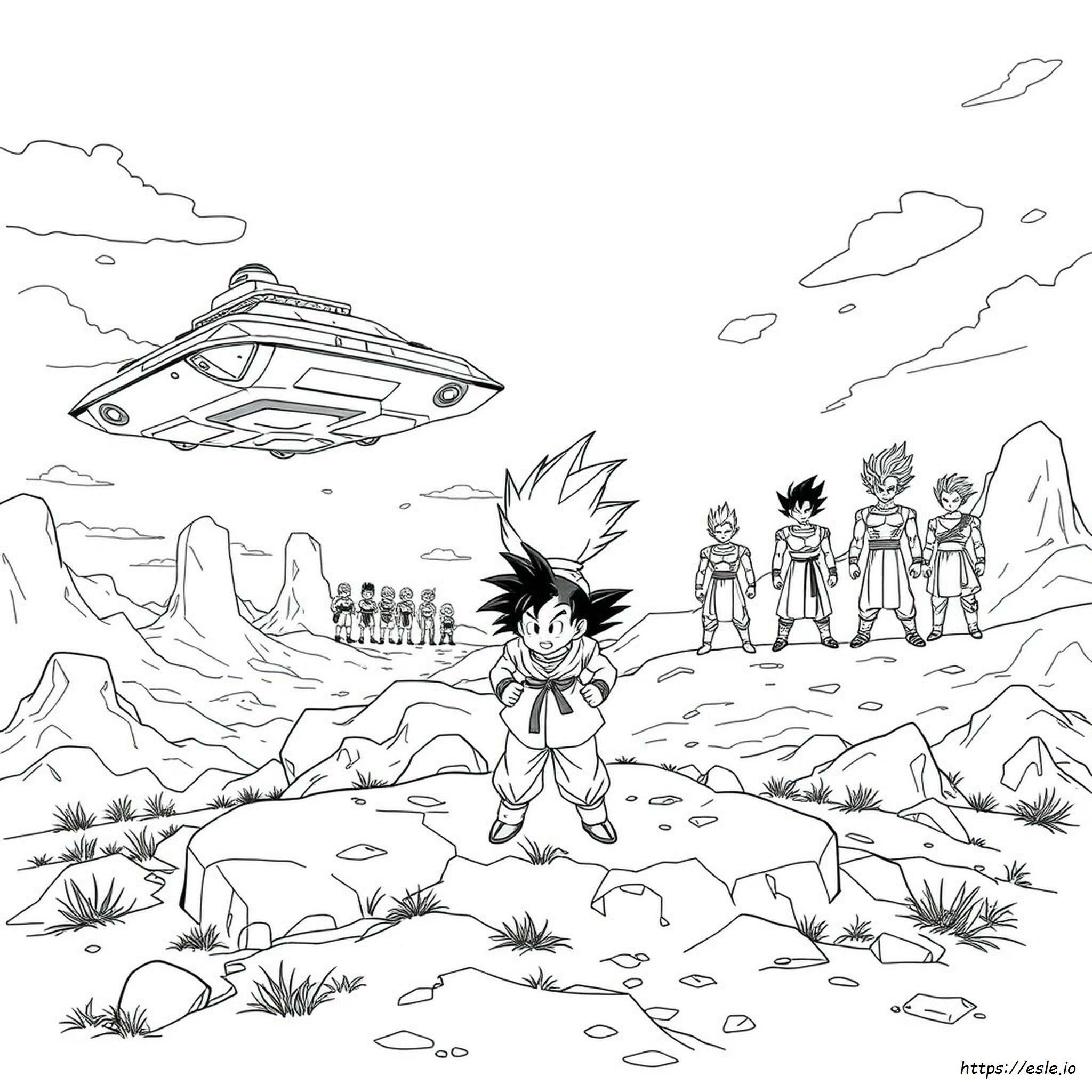 Goku És Vegeta Színező Oldalak