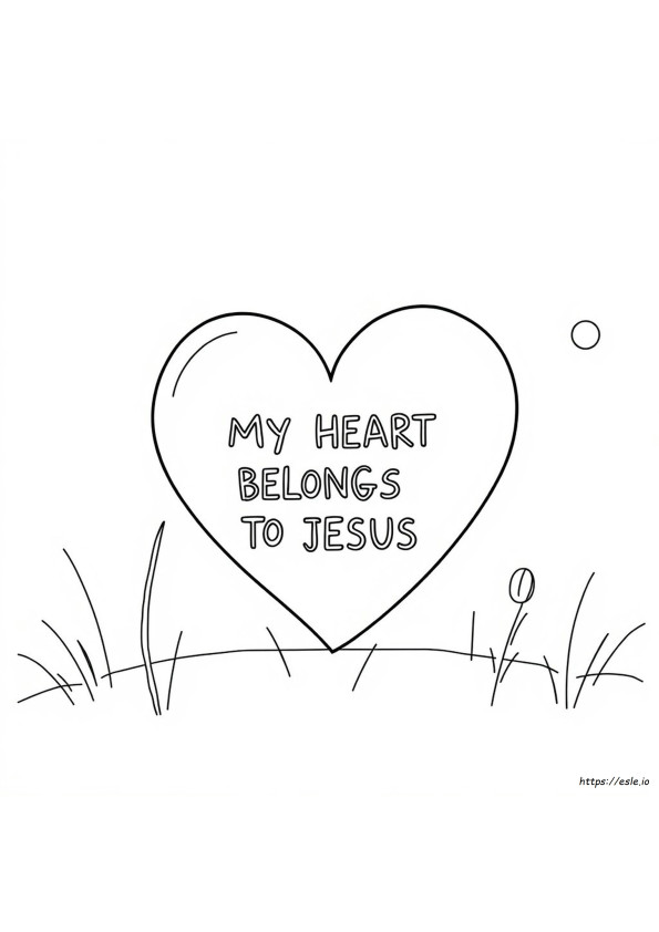 My Heart Belongs To Jesus Coloring Page