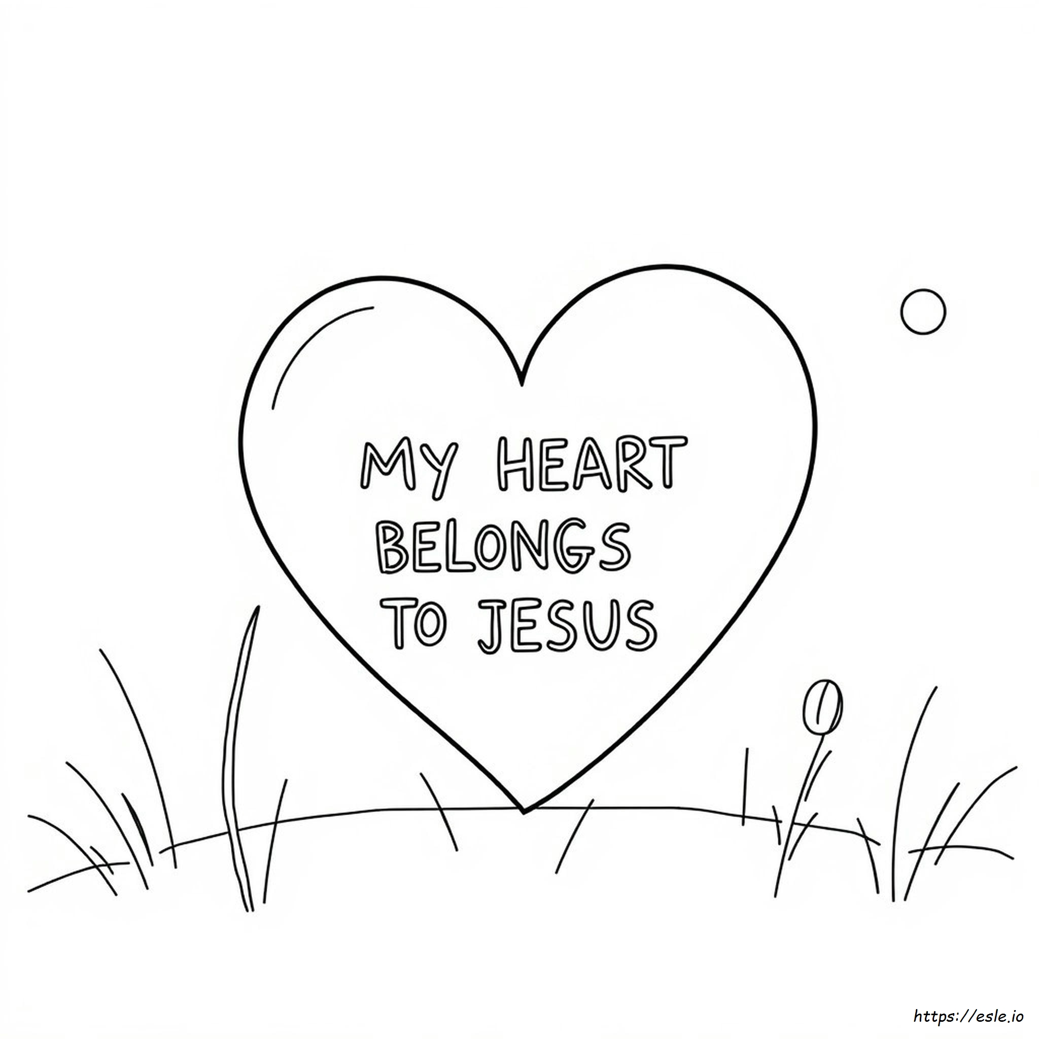 My Heart Belongs To Jesus Coloring Page