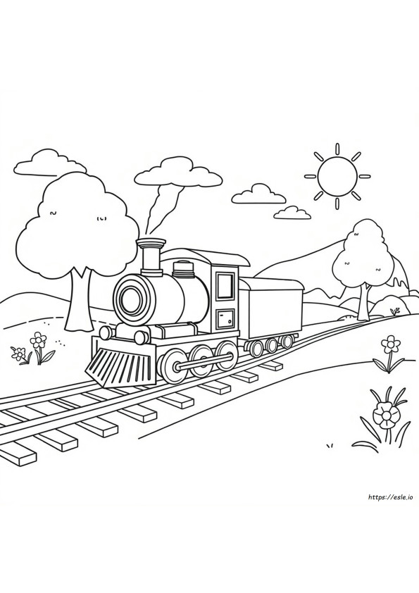Preschool Train Coloring Pages