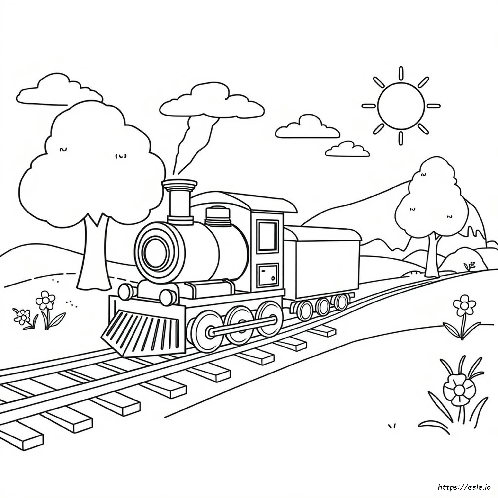 Okul Öncesi Tren Boyama Sayfaları