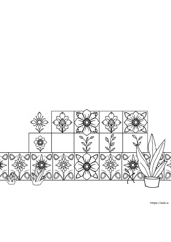 Talavera Tile Coloring Pages